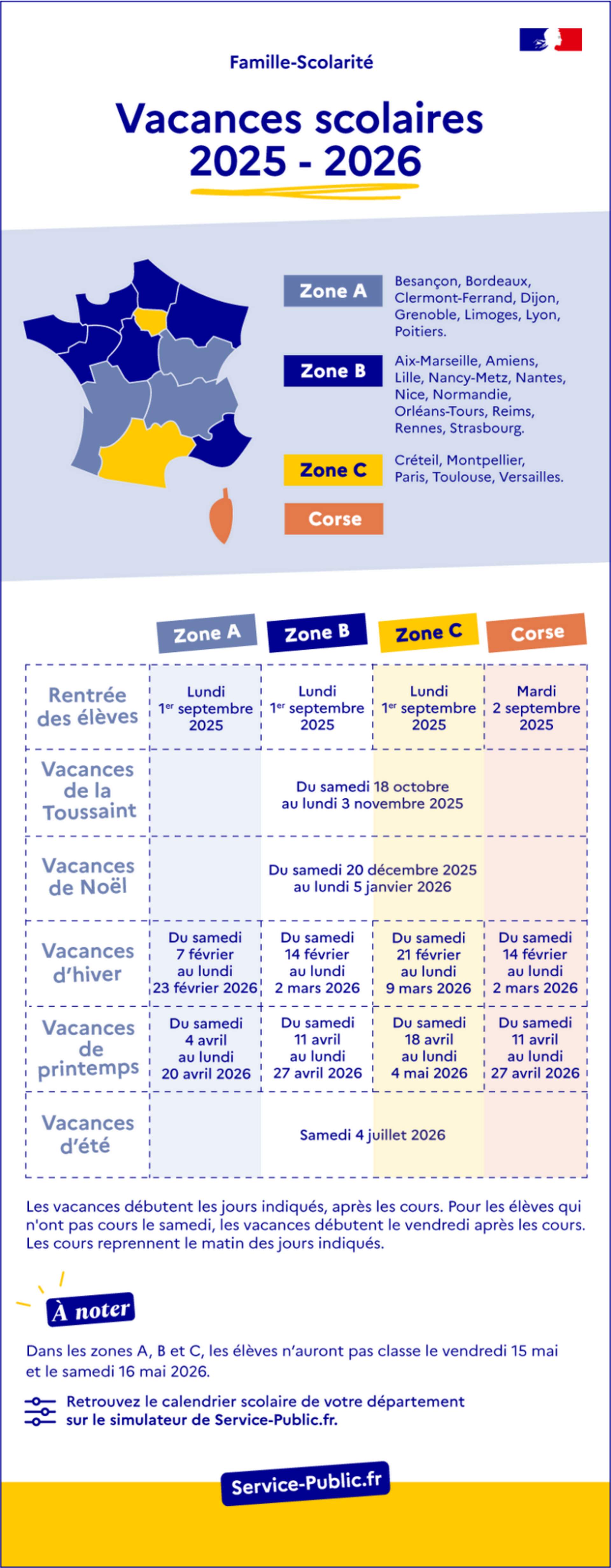 Calendrier scolaire 24-25