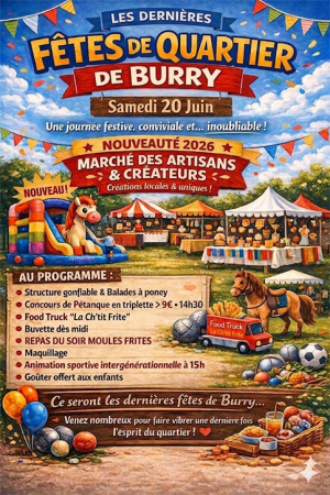 Affiche avec le contenu du programme