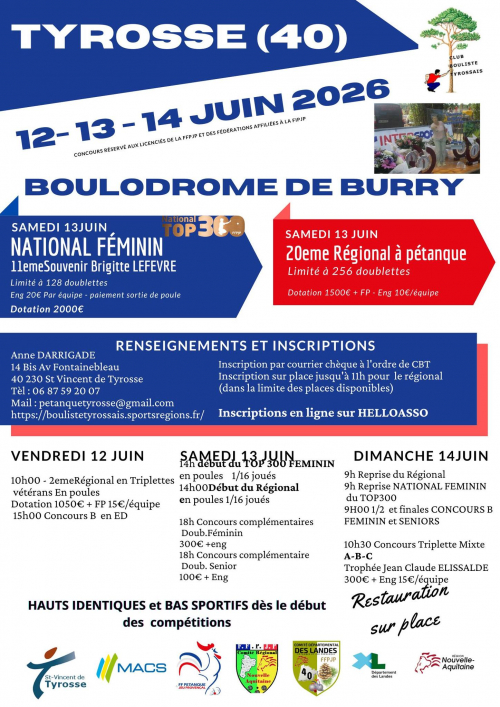 Affiche avec le contenu du programme